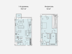 Апартаменты 107.41 м²