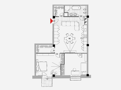 Апартаменты 122.97 м²