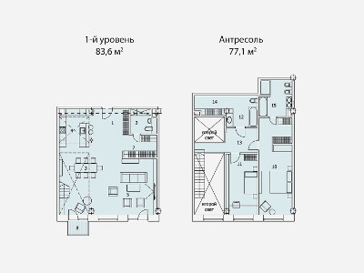 Апартаменты 161.42 м²